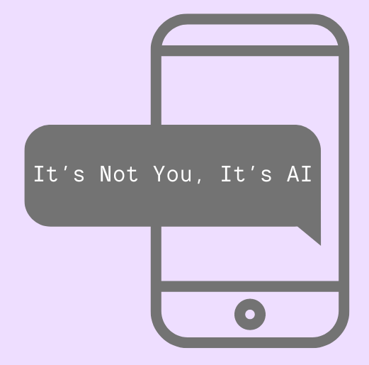 Gray phone with text bubble